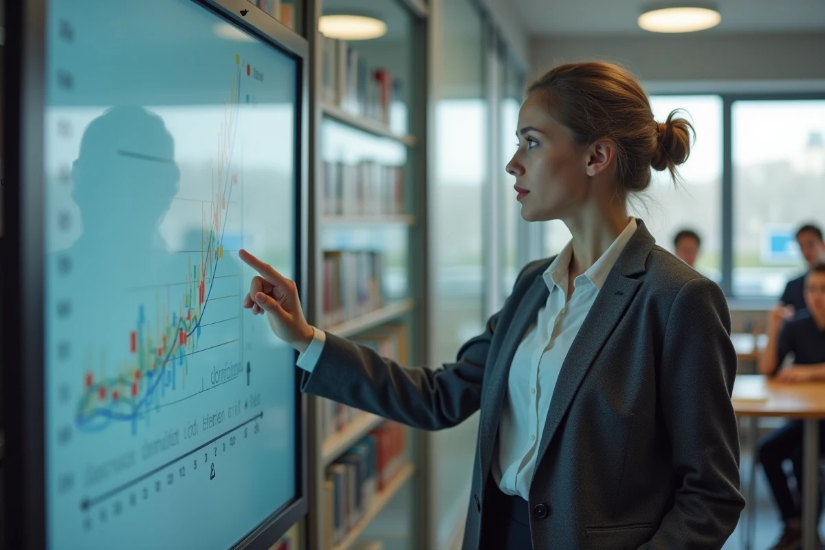 Professeure expliquant l